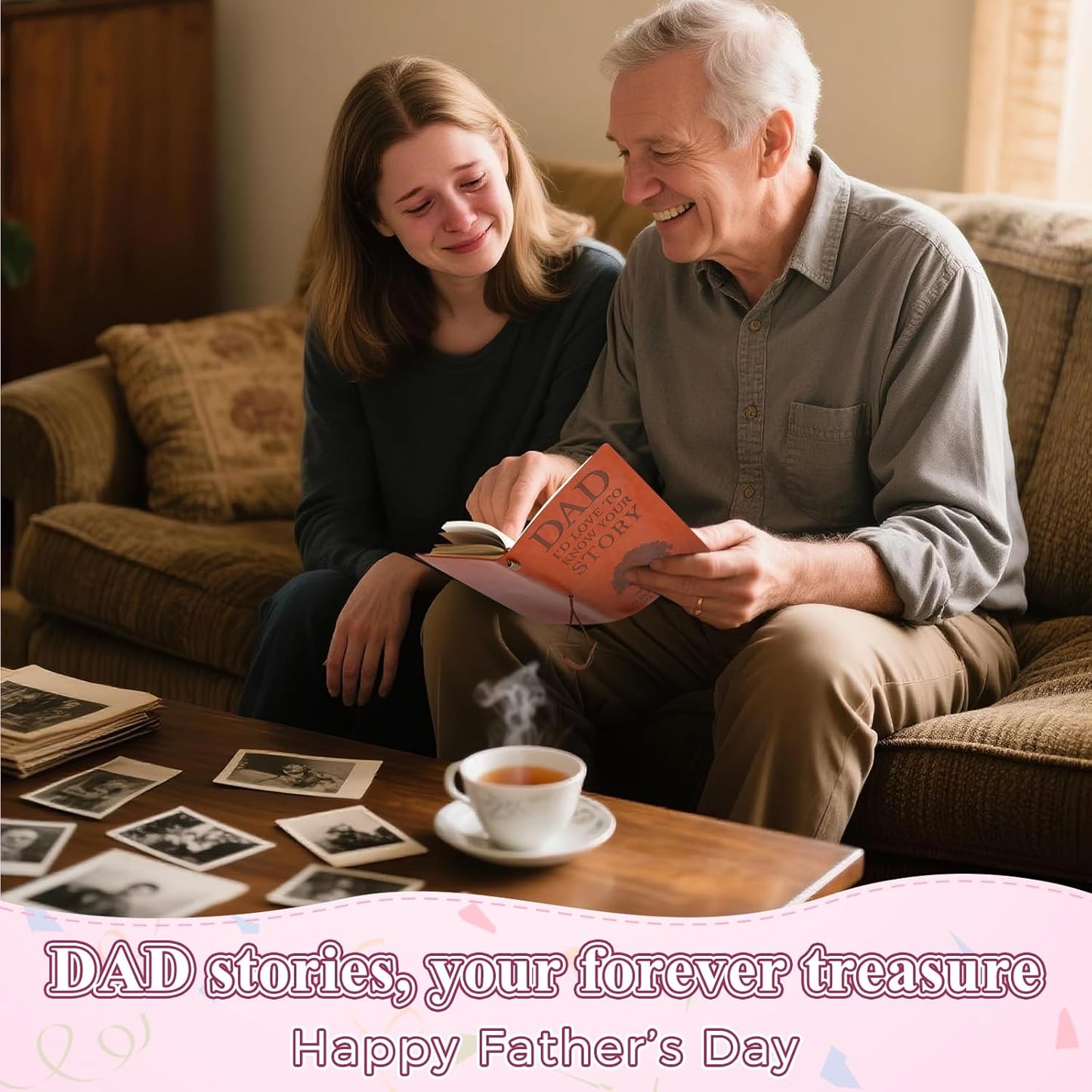 Dad Gifts from Daughter Son Wife Funny Gifts for Dad Birthday Gift for Dad Father in Law New Bonus Step Dads Husband Daddy First Father Dad I Want to Hear Your Story Journal Leather Planners
