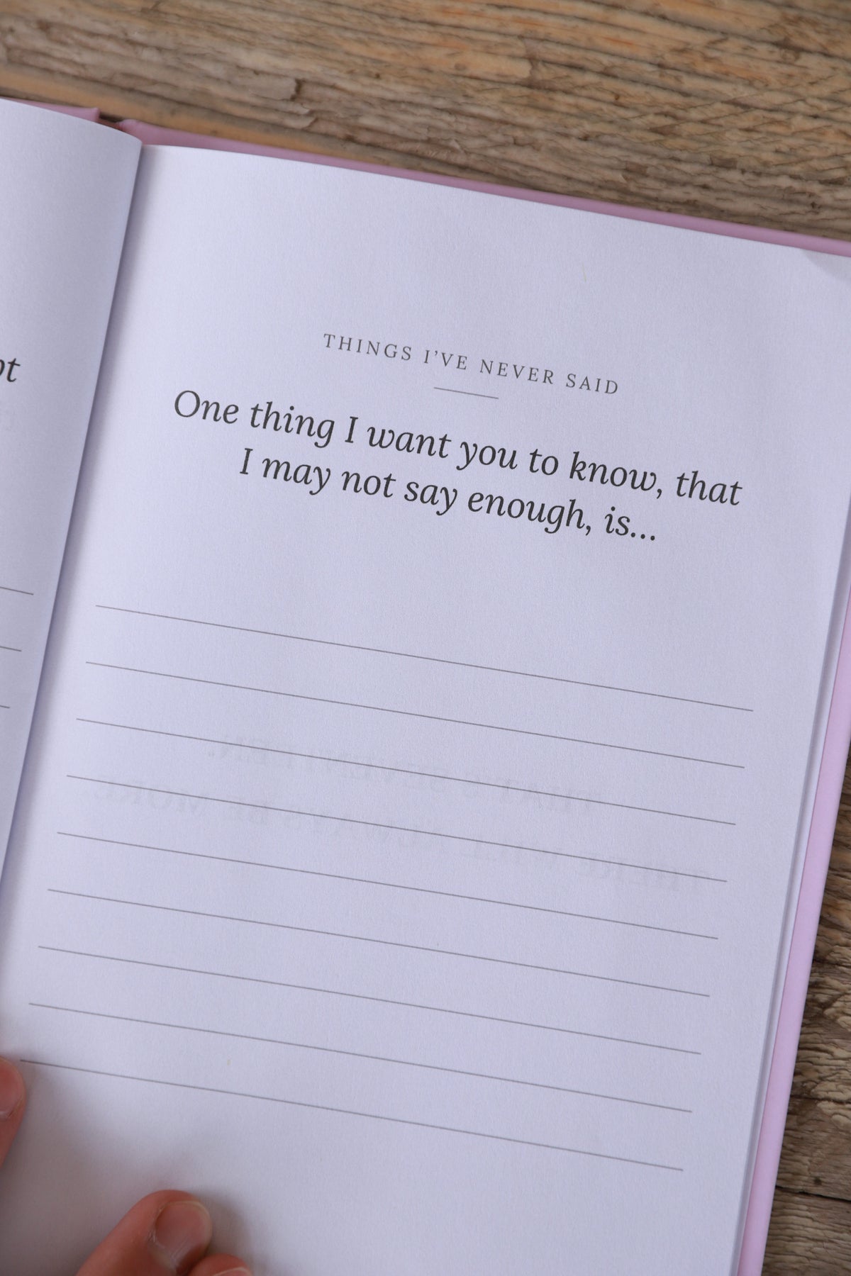 Everything I've Never Said - Mom Edition Light PInk