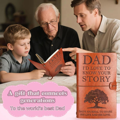 Dad Gifts from Daughter Son Wife Funny Gifts for Dad Birthday Gift for Dad Father in Law New Bonus Step Dads Husband Daddy First Father Dad I Want to Hear Your Story Journal Leather Planners